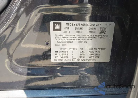 2013 Buick Encore z USA, uszkodzony, nr VIN KL4CJCSB6DB055471